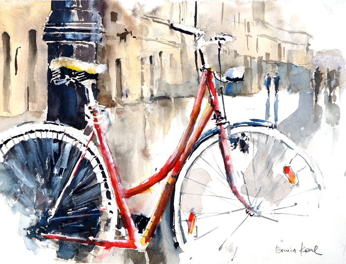 fahrrad aquarell